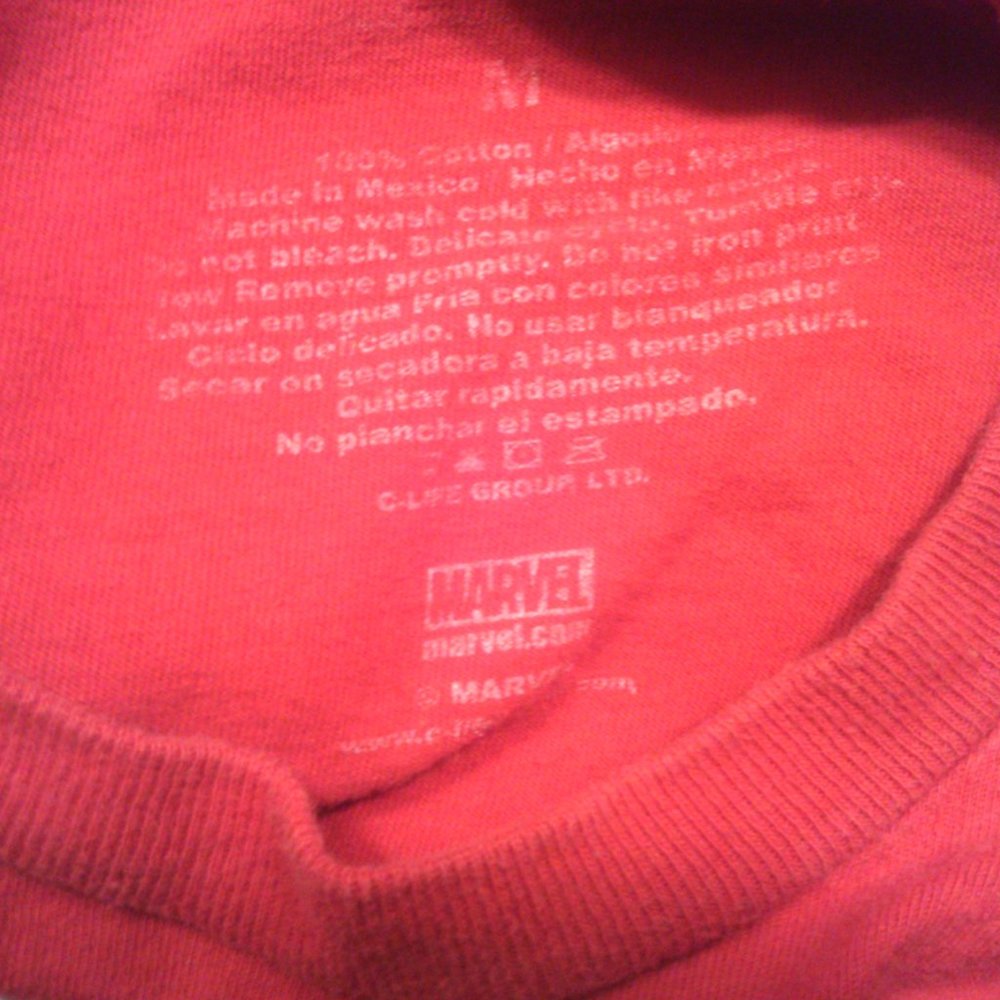 Marvel DEADPOOL T-Shirt RED size MEADIUM - Picture 4 of 9